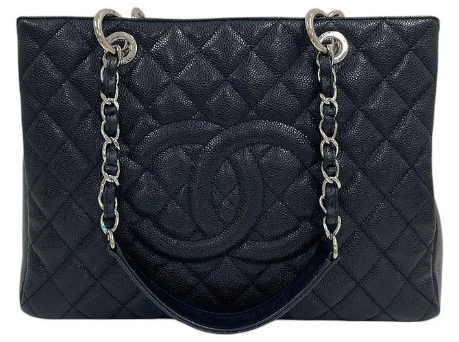 Chanel Borsa a Spalla Caviar Grand Shopping Nero - vista 2