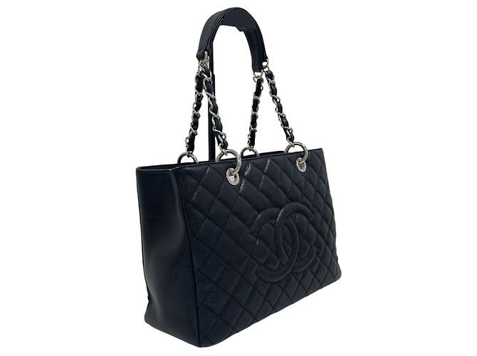 Chanel Borsa a Spalla Caviar Grand Shopping Nero - vista 3