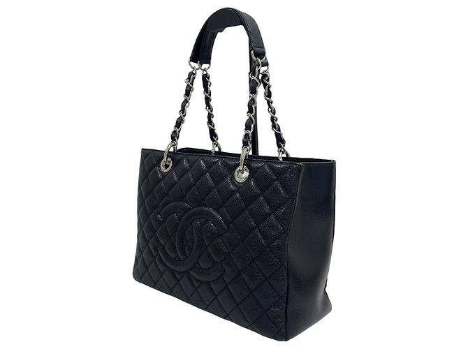 Chanel Borsa a Spalla Caviar Grand Shopping Nero - vista 4