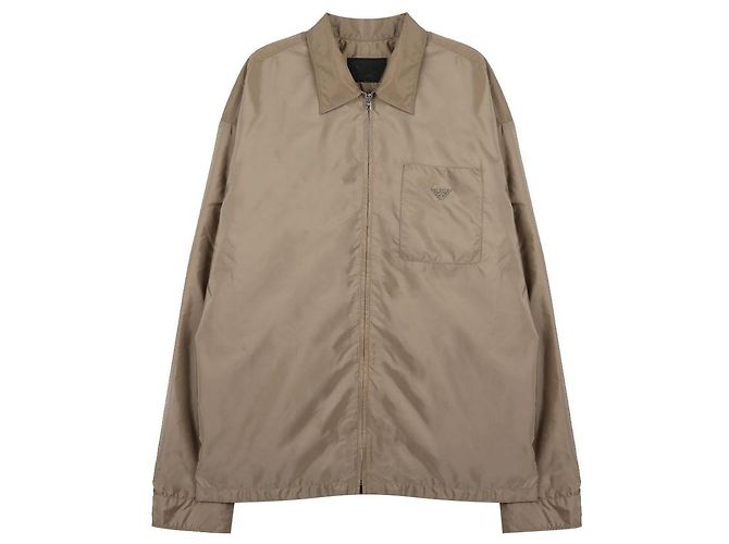 Prada Nylon-Hemd mit Reißverschluss Braun - Ansicht 3