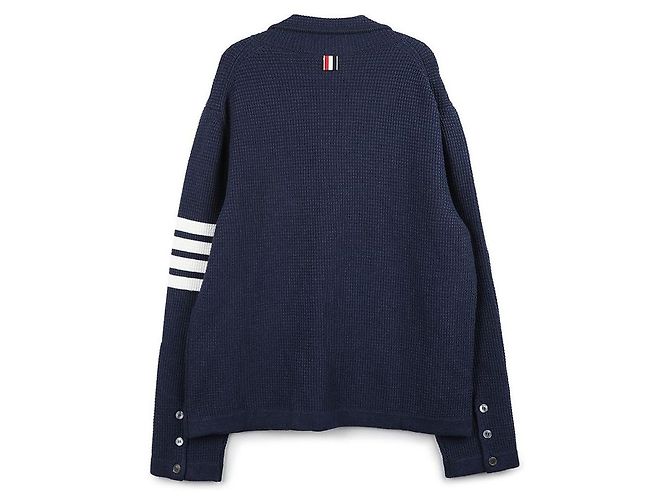 Thom Browne Cardigan Blu - vista 4