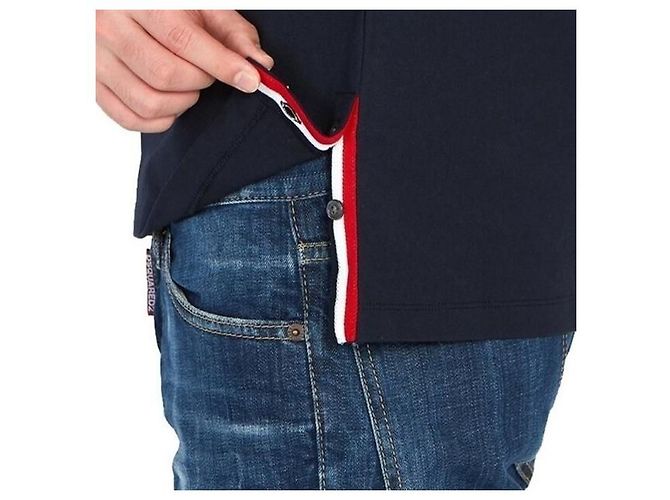 Thom Browne Kurzärmeliges T-Shirt aus mittelschwerem Jersey-Baumwollstoff mit Taschenbesatz Schwarz - Ansicht 11