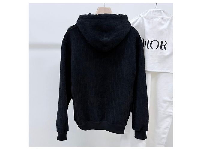 Dior Oblique Baumwoll-Terry-Kapuzenpullover Schwarz - Ansicht 4