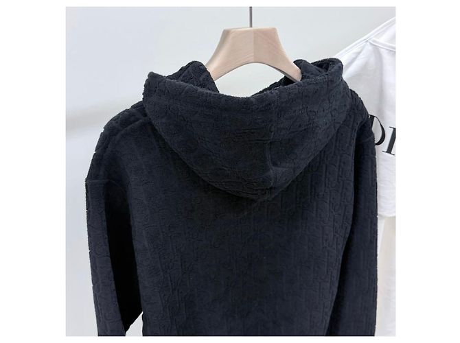 Dior Oblique Baumwoll-Terry-Kapuzenpullover Schwarz - Ansicht 5