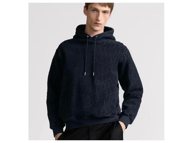 Dior Oblique Baumwoll-Terry-Kapuzenpullover Schwarz - Ansicht 7