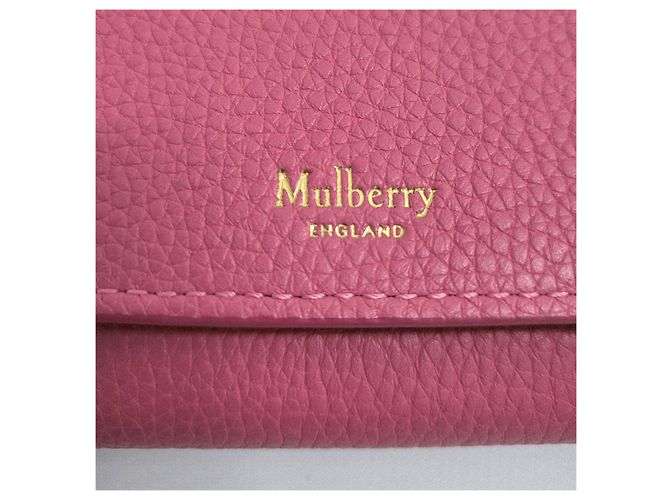 Mulberry Cartera continental de cuero rosa - vista 16