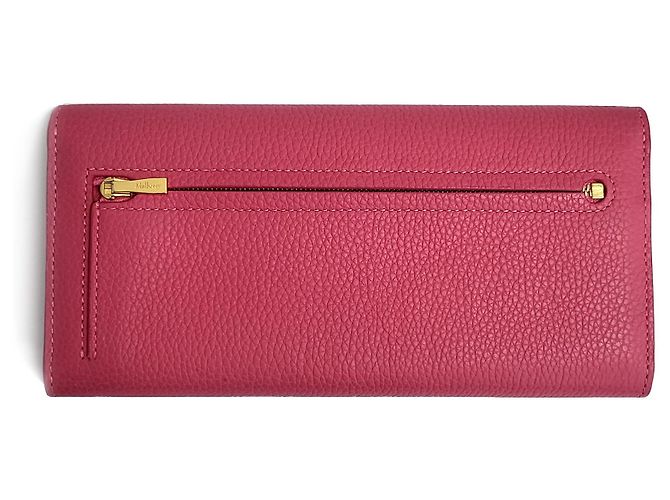 Mulberry Cartera continental de cuero rosa - vista 3