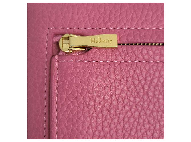 Mulberry Cartera continental de cuero rosa - vista 5