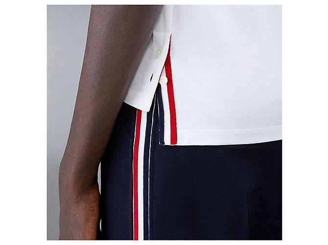 Thom Browne Camiseta de jersey de algodón de peso medio con bolsillo RWB Plata - vista 11