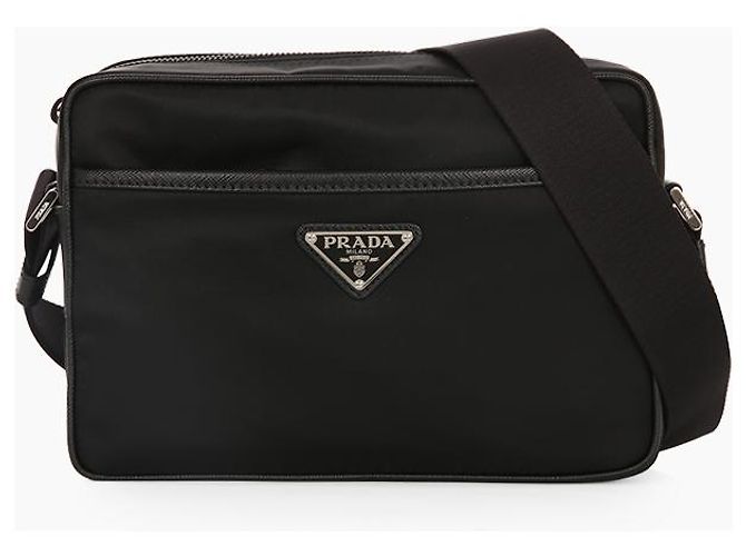 Prada Borsa a tracolla quadrata in Re-Nylon Saffiano Nero - vista 2