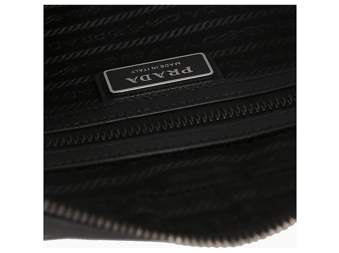 Prada Borsa a tracolla quadrata in Re-Nylon Saffiano Nero - vista 9