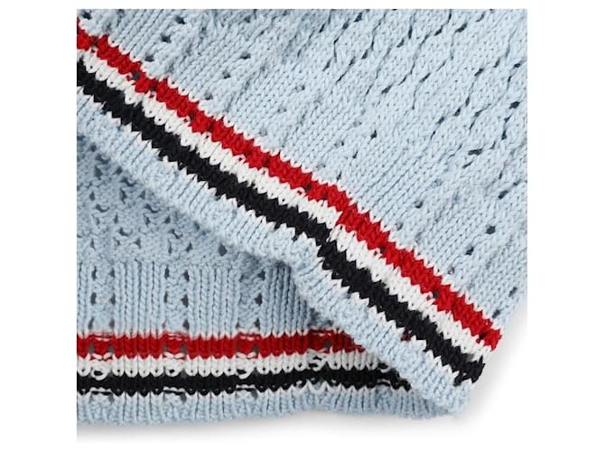 Thom Browne Strick-T-Shirt Hector Pointel Blau - Ansicht 7