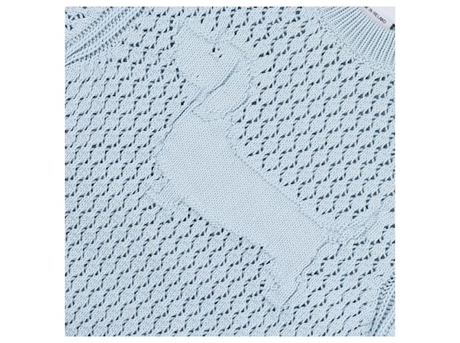 Thom Browne Strick-T-Shirt Hector Pointel Blau - Ansicht 8