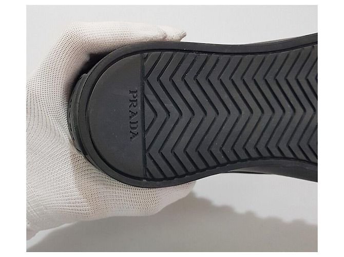 Prada Sneakers alte con tasca in nylon da donna Black Nero - vista 8