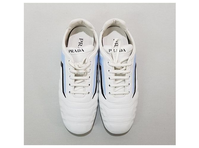 Prada Sneakers in pelle da donna REV Argento - vista 3
