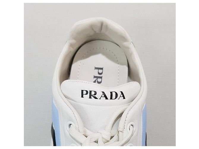 Prada Sneakers in pelle da donna REV Argento - vista 6