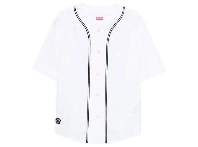 Kenzo Camicia a maniche corte in popeline di cotone Boke Flower Bianco - vista 4
