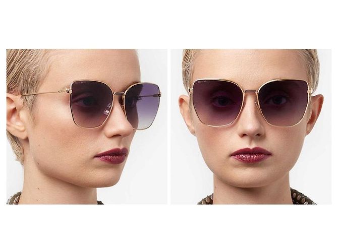 Etro Occhiali da sole oversize cat eye da donna, metallo oro Multicolore - vista 3