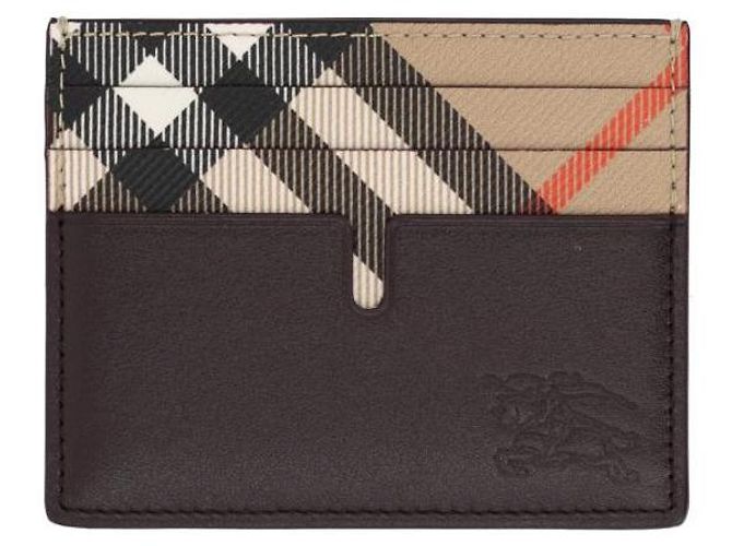 Burberry Porta-cartões Tall Pop Check Marrom - vista 4