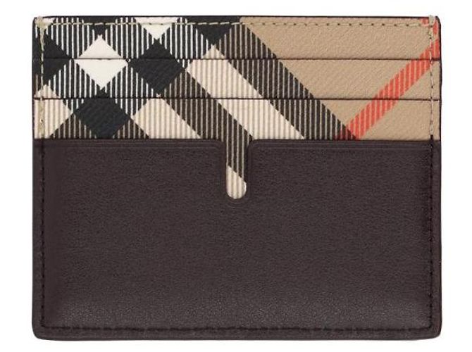 Burberry Porta-cartões Tall Pop Check Marrom - vista 5