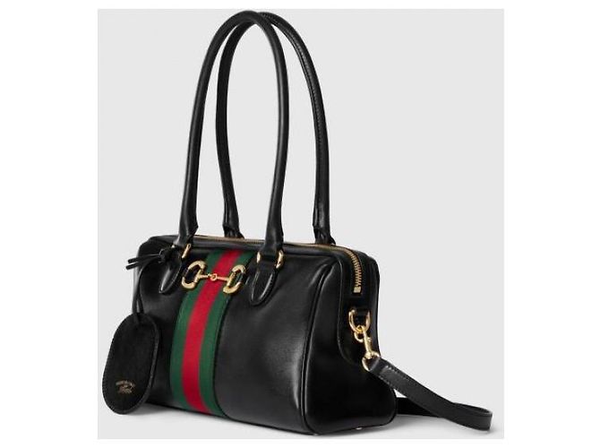 Gucci Borsa Boston Media Nero - vista 5