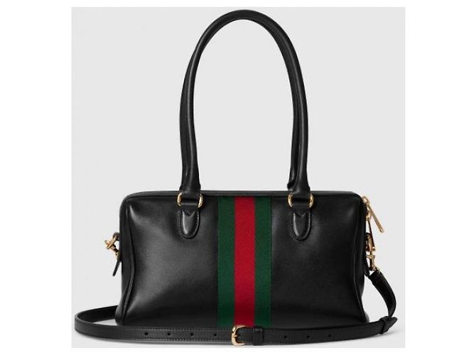 Gucci Borsa Boston Media Nero - vista 6