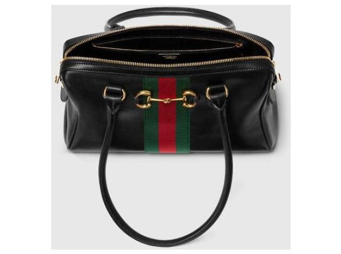 Gucci Borsa Boston Media Nero - vista 7