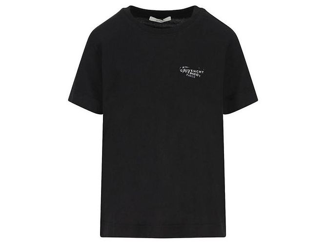 Givenchy T-shirt in cotone con stampa logo a timbro Nero - vista 4