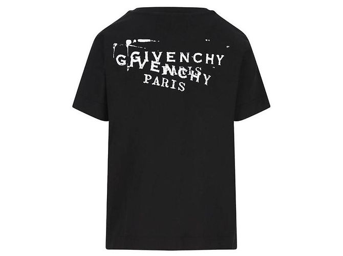 Givenchy T-shirt in cotone con stampa logo a timbro Nero - vista 5