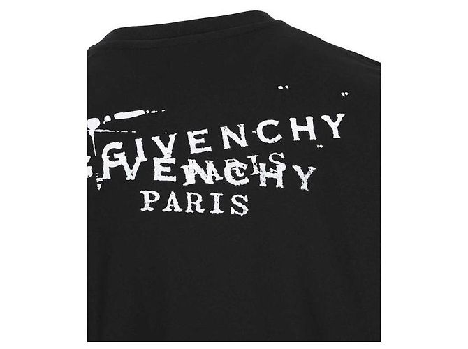 Givenchy T-shirt in cotone con stampa logo a timbro Nero - vista 6