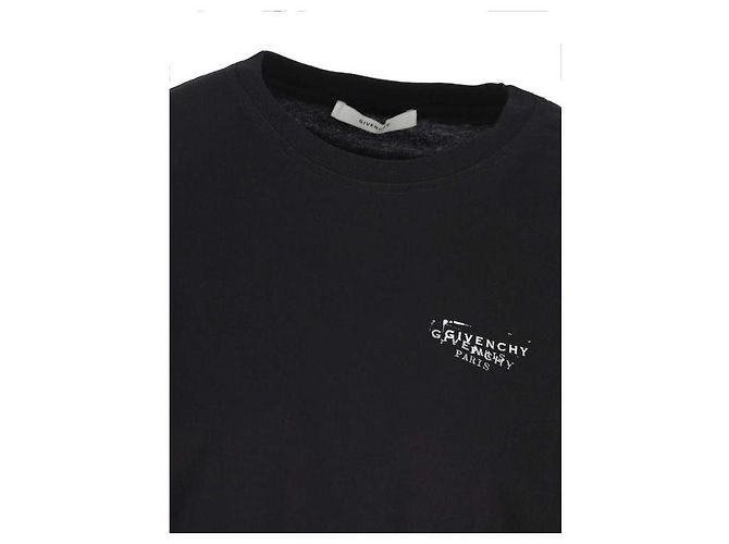 Givenchy T-shirt in cotone con stampa logo a timbro Nero - vista 7