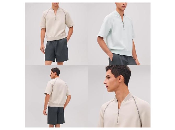 Hermès Reversible Sport Zip Double-Sided Men’s T-Shirt - view 3