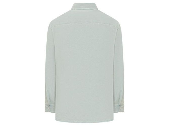 Kenzo Chambray-Denim-Workwear-Hemd, Stone Bleach Blau - Ansicht 5
