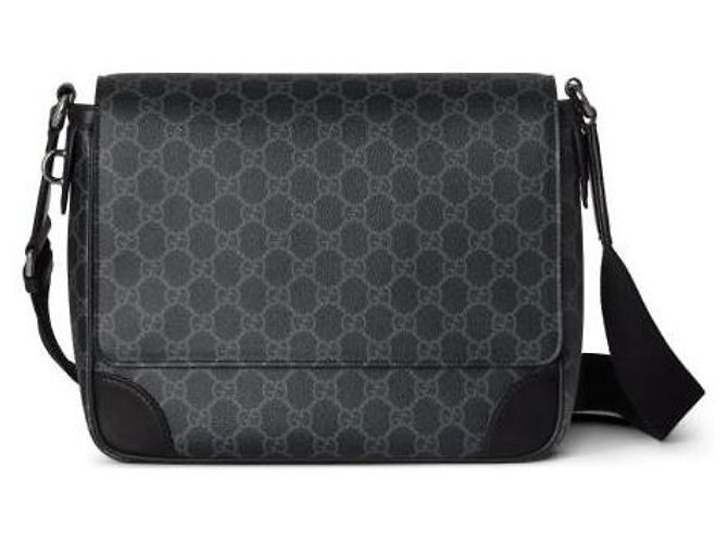 Gucci Borsa a tracolla media GG Emblem Nero - vista 4
