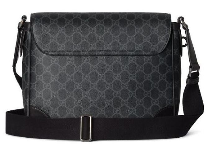 Gucci Borsa a tracolla media GG Emblem Nero - vista 5