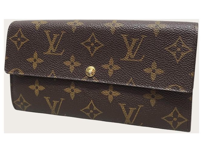 Louis Vuitton Portafoglio lungo Sarah in Monogram Canvas Marrone - vista 2