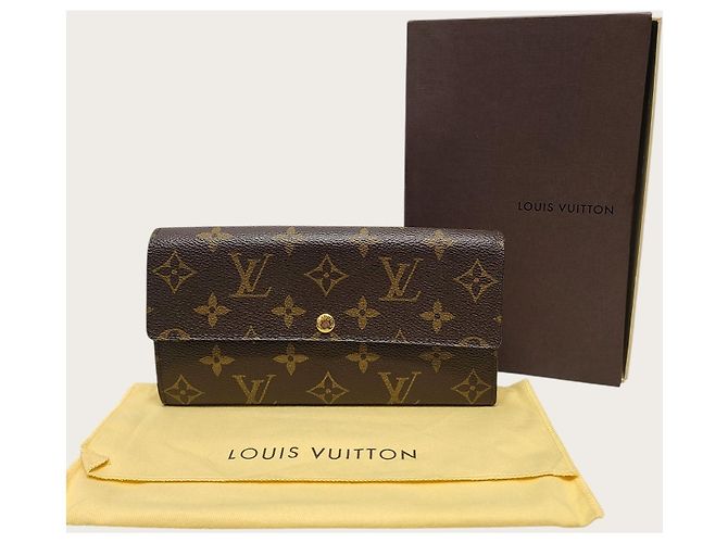 Louis Vuitton Portafoglio lungo Sarah in Monogram Canvas Marrone - vista 6