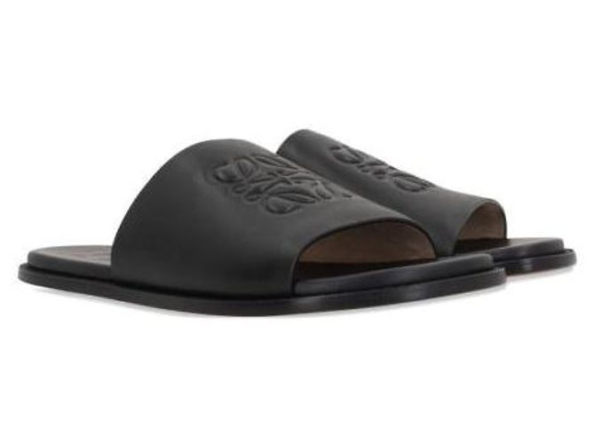Loewe Sandali Flex Anatomik Slide in pelle morbida Anagram - vista 5