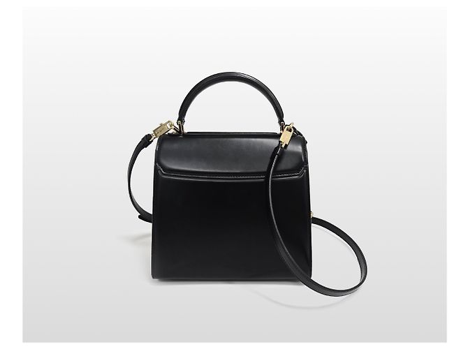 Salvatore Ferragamo Piccola borsa a mano e a tracolla Gancini Boxyz Nero - vista 15