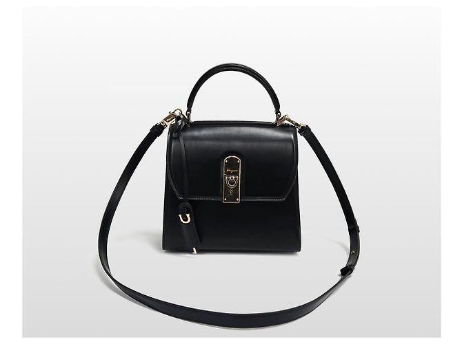 Salvatore Ferragamo Piccola borsa a mano e a tracolla Gancini Boxyz Nero - vista 2