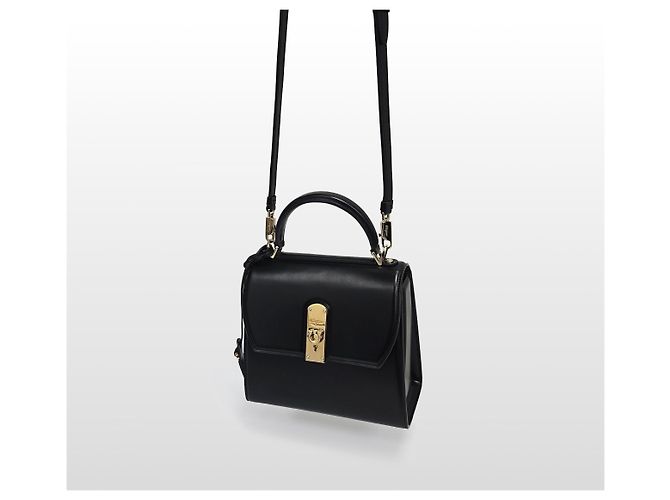 Salvatore Ferragamo Piccola borsa a mano e a tracolla Gancini Boxyz Nero - vista 4