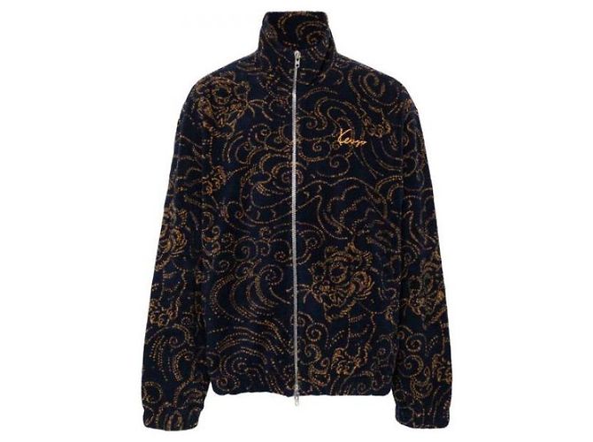 Kenzo Giacca in pile Star Tiger Blu - vista 4