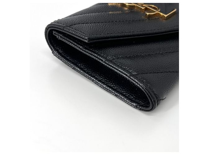 Saint Laurent Cartera de tarjetas sobre para mujer negra Negro - vista 4