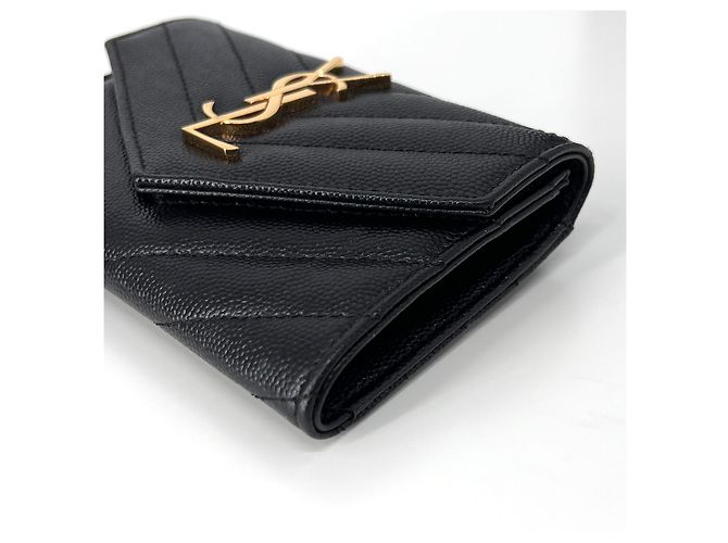 Saint Laurent Cartera de tarjetas sobre para mujer negra Negro - vista 5