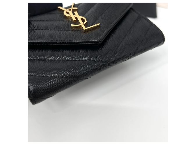 Saint Laurent Cartera de tarjetas sobre para mujer negra Negro - vista 7