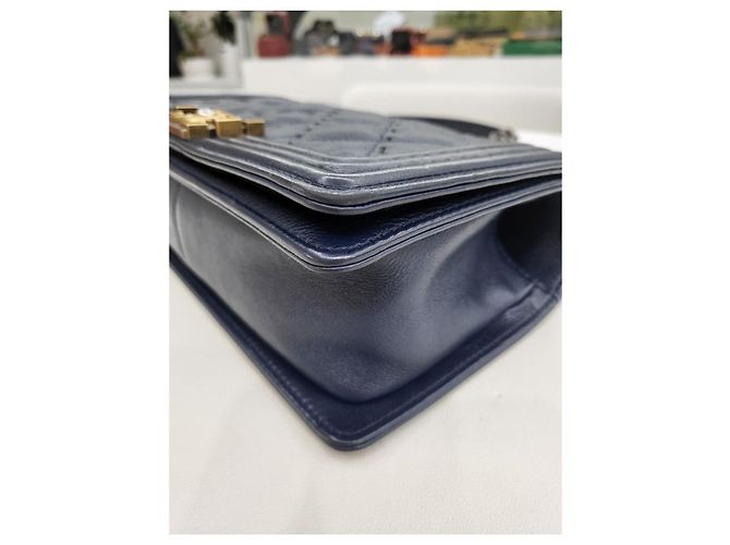 Chanel Boy Bag Vintage Navy Small Shoulder Bag Blu - vista 16