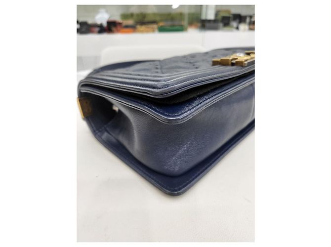 Chanel Boy Bag Vintage Navy Small Shoulder Bag Blu - vista 17