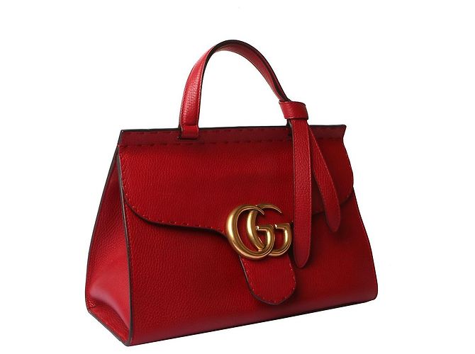 Gucci Borsa a mano e a tracolla GG Marmont Small Rosso - vista 2