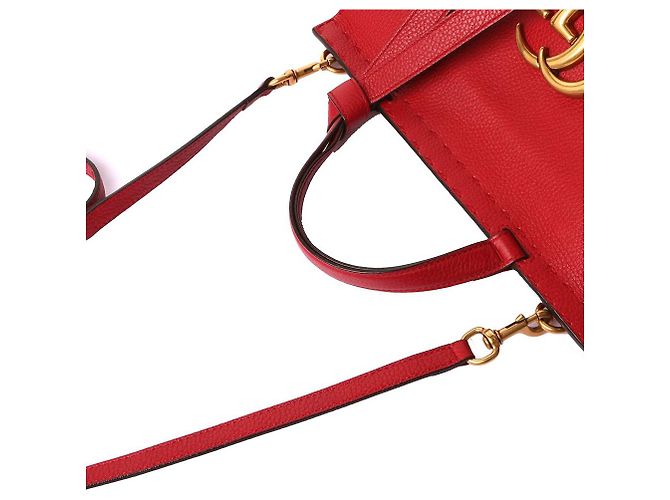 Gucci Borsa a mano e a tracolla GG Marmont Small Rosso - vista 4