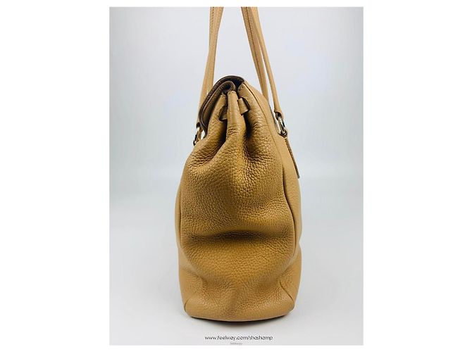 Prada Beige-silberfarbene Schultertasche Braun - Ansicht 3